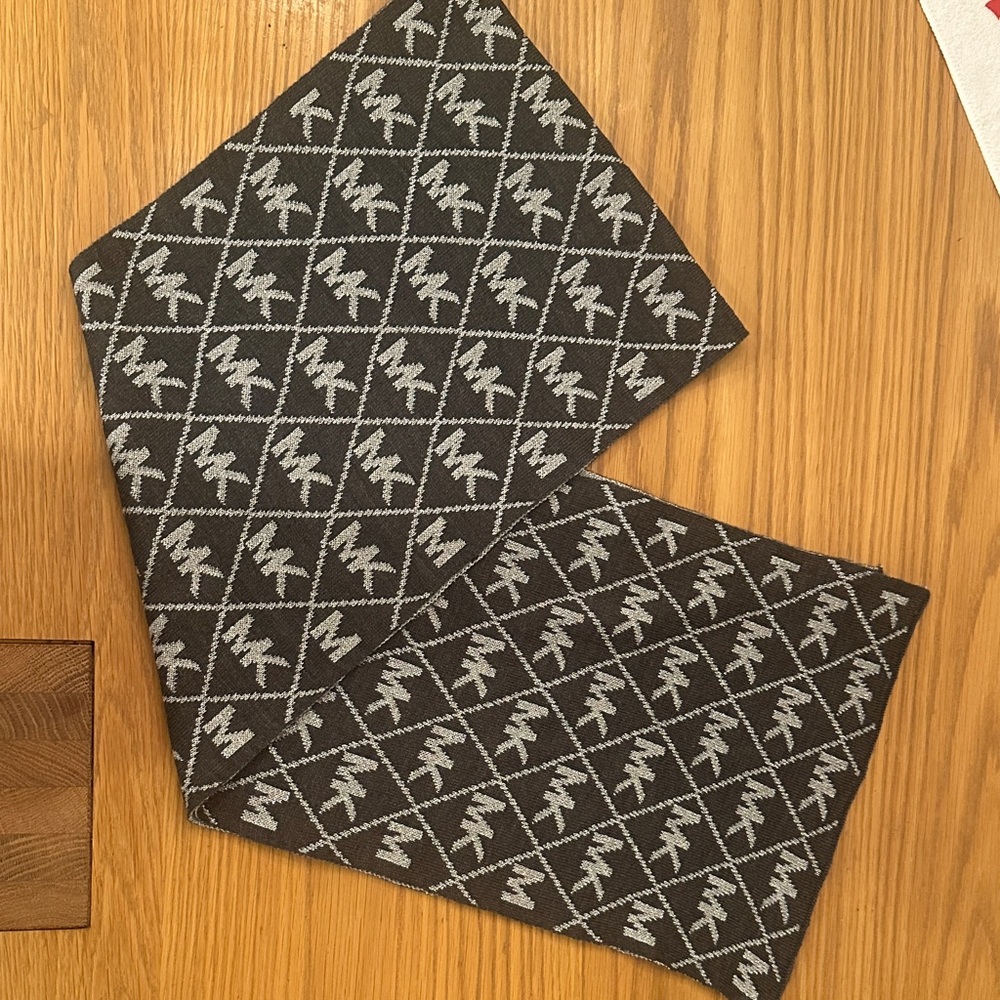 Gray and Silver MK scarf